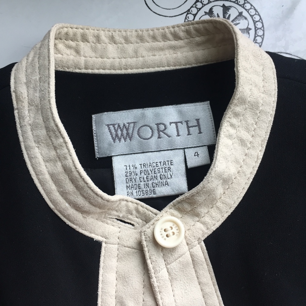 Worth Designer Suede Contrast Jacket - Picture 4 of 5
